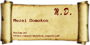 Mezei Domokos névjegykártya